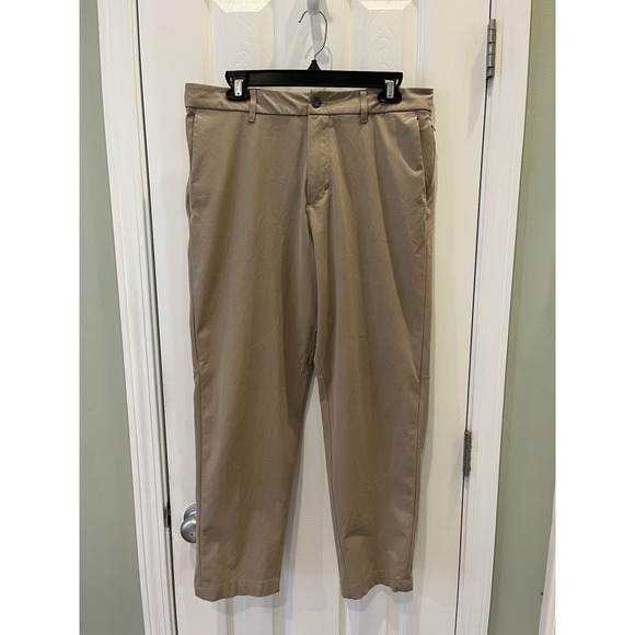 Lululemon Commission Pants Mens 32x28 Beige Warpstreme SLIM LM5522S READ!!!!! - Picture 1 of 7